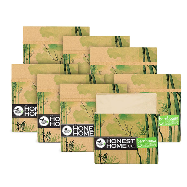 Honest Home 2 Ply Tissue Paper Napkins | 400 Pulls | 50 Pulls x 8 Boxes | Soft, Strong & Highly Absorbent | For Home & Dining Table Use