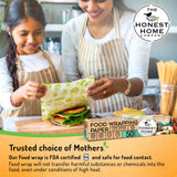 Honest Home Food Wrapping Paper Roll 50 Meters, 40 GSM | FDA Approved | Safe for Food Wrap