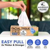 Honest Home 2 Ply Facial Tissue Paper Box | 400 Pulls | 100 Pulls x 4 boxes | Soft And Highly Absorbent | 100% Natural Virgin Fibre