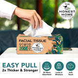 Honest Home 2 Ply Facial Tissue Paper Box | 800 Pulls | 200 Pulls x 4 boxes | Soft And Highly Absorbent | 100% Natural Virgin Fibre