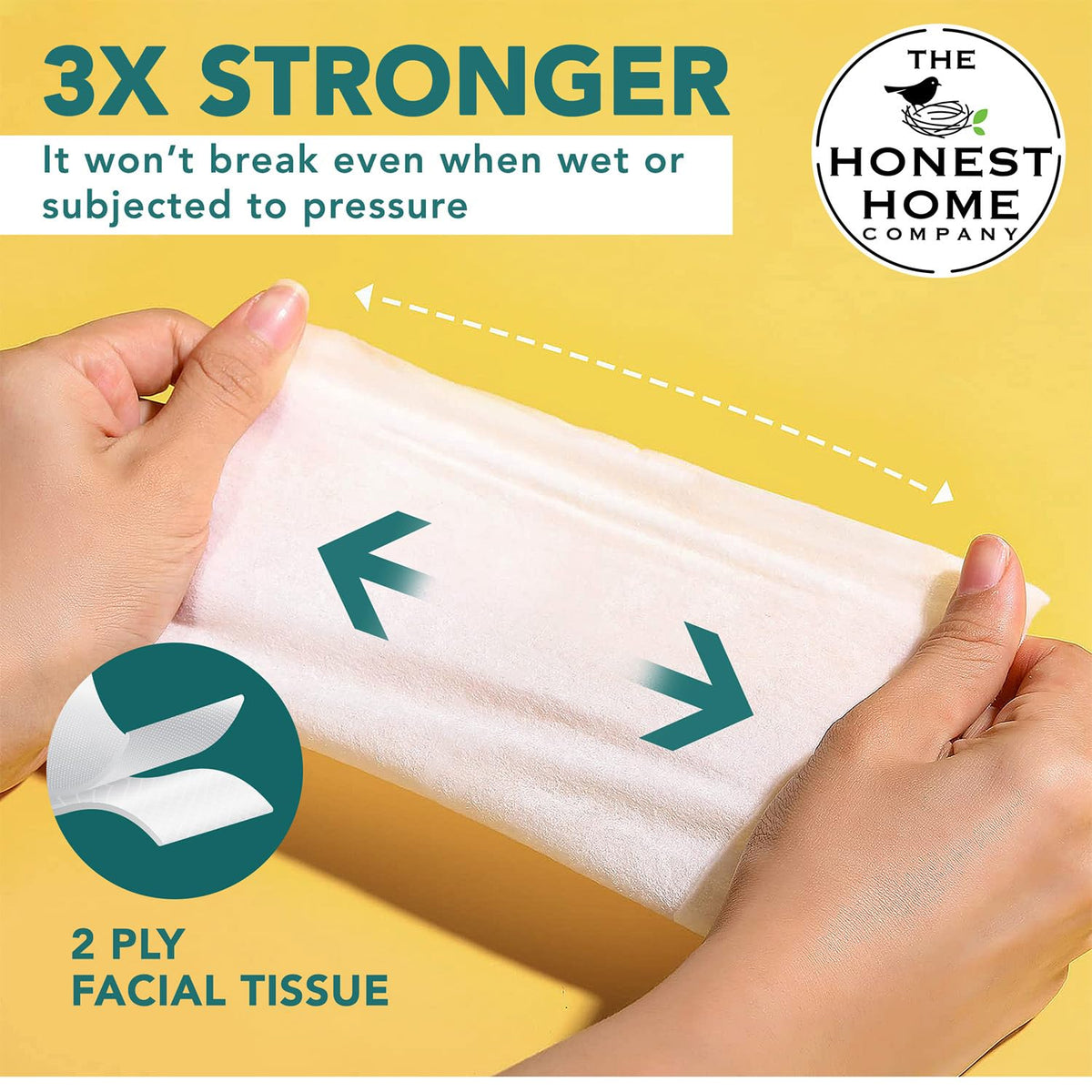 Facial Tissue Paper Box 2 Ply  | 800 Pulls | 4 Boxes x 200 Pulls