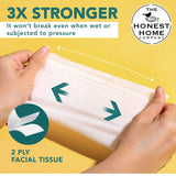 Honest Home 2 Ply Facial Tissue Paper Box | 800 Pulls | 200 Pulls x 4 boxes | Soft And Highly Absorbent | 100% Natural Virgin Fibre