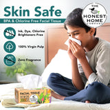 Honest Home 2 Ply Facial Tissue Paper Box | 800 Pulls | 200 Pulls x 4 boxes | Soft And Highly Absorbent | 100% Natural Virgin Fibre