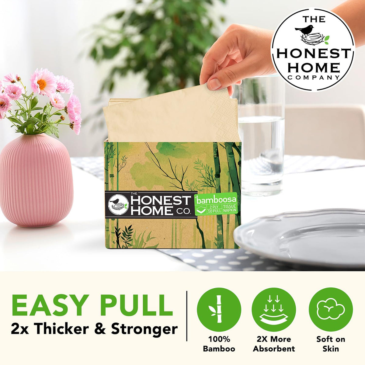 Tissue Paper Napkins 2 Ply | 300 Pulls | 50 Pulls x 6 Boxes
