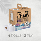 3 Ply Toilet Tissue Paper Rolls - (Pack Of 4)
